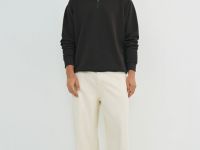 Толстовка с воротником-стойкой на молнии, Коричневый