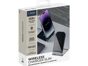 Беспроводное зарядное устройство Deppa Wireless Charger Slim (23151) для смартфонов Qi 15W (черный)