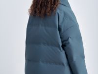 Пуховик с воротником-стойкой