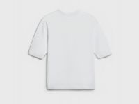 Вязаный джемпер с коротким рукавом для девочек, Белый