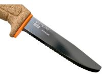 Нож с фиксированным лезвием Morakniv Floating Serrated Knife, сталь Sandvik 12C27, рукоять пробковая