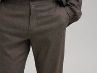 Брюки полуприлегающего кроя со льном