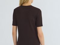 Футболка с вырезом "Хенли", Коричневый