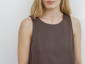 Сатиновый топ, Коричневый