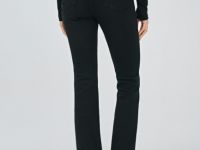 Расклёшенные утеплённые джинсы, Черный