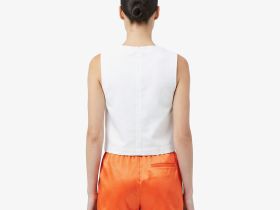 Женский хлопковый топ Lacoste из смеси льна