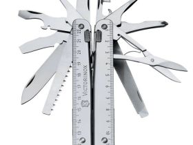 Мультитул Victorinox SwissTool Plus, сталь X50CrMoV15, рукоять нержавеющая сталь, в чехле