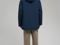 Однобортное пальто с капюшоном