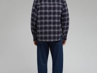 Утепленная куртка-рубашка в клетку