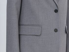 Однобортный жакет, Серый