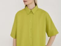 Льняная рубашка, Зеленый