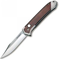 Автоматический складной нож Boker Magnum Rubico Auto, сталь 440A, рукоять карбон/нержавеющая сталь