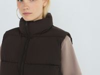 Утеплённый жилет, Коричневый