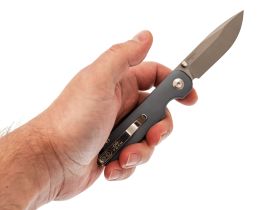 Складной нож Dr.Tech Zefir D4245TBL, сталь D2, рукоять TC4, синий