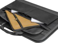 Папка А2 широкая, черная, 3 кармана