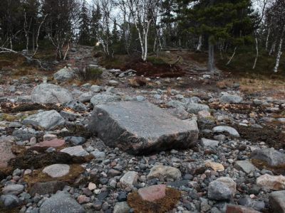 Переговорный камень на берегу моря