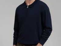 Джемпер-поло полуприлегающего кроя с шерстью