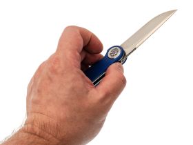 Складной нож Dr.Tech W3897GB, сталь D2, рукоять G10, синий