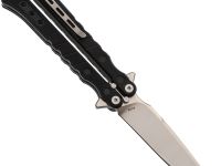 Нож бабочка НОКС Балисонг М210, сталь AUS-8, рукоять G10, черный