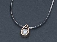 Подвеска из красного золота с бриллиантом э0201пд12102500