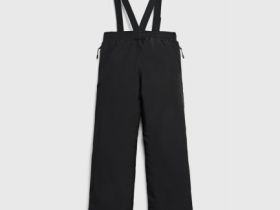 Утеплённые брюки на лямках для мальчиков, Черный