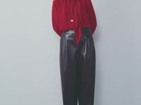 Блузка с шарфом, Красный