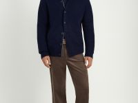 Кардиган с воротником-стойкой