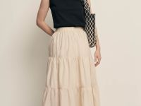 Юбка макси на резинке со съемной подкладкой