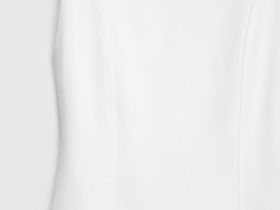 Майка с баской и рельефами, Белый