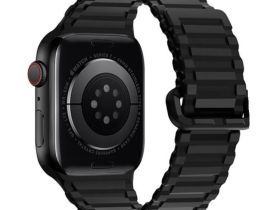 Ремешок Hoco WA06 Flexible для Apple Watch 42/44/45/49mm магнитная застежка/силикон (черный)