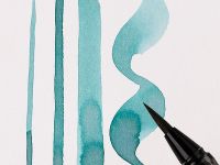 Ручка-кисть Малевичъ с конвертером, белая