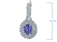 Серьги из белого золота с и танзанитами э4760сг02260365_white