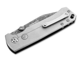 Складной нож Boker Tiger, сталь дамаск, рукоять микарта/сталь