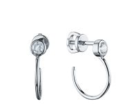 Пусеты из белого золота с бриллиантами э0901пс02220203