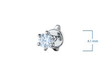 Пусеты из белого золота с бриллиантами э4701пс12150800