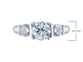 Классическое кольцо из белого золота э4712кц10220872_white