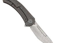 Складной нож Kansept Hira, сталь дамаск, рукоять титан