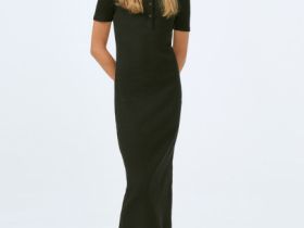 Трикотажное платье для девочек, Черный