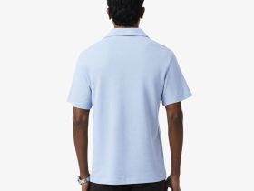 Мужское хлопковое поло Lacoste из смеси льна
