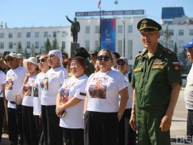 На главной площади Якутска чествовали ветеранов боевых действий