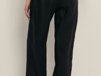 Брюки прямого кроя с добавлением льна