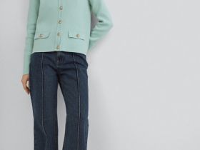 Джинсы Клёш с высокой посадкой, Синий