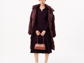 Женское шерстяное платье Lacoste с длинными рукавами