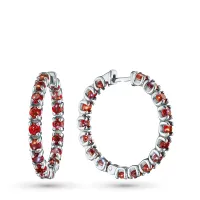Серьги из серебра с гранатами э0606сг07250371