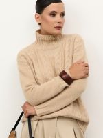 Джемпер из кашемира женский 03-24-301-0C бежевый