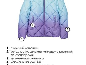 Куртка текстильная с полиуретановым покрытием для девочек