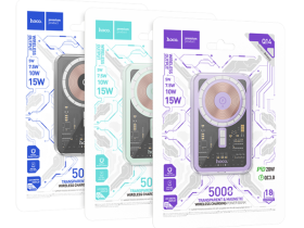 Внешний аккумулятор Hoco Q14 Ice Crystal 5000mAh 20W USB Type-C (фиолетовый)