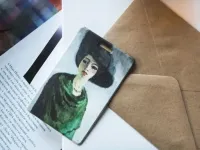 Картхолдер-карман "Дама в черной шляпе"