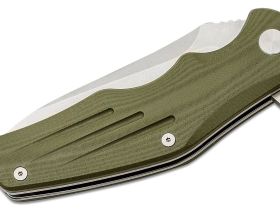 Складной нож QSP Pangolin, сталь D2, рукоять G10, зеленый