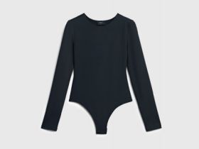Боди с длинным рукавом, Черный
